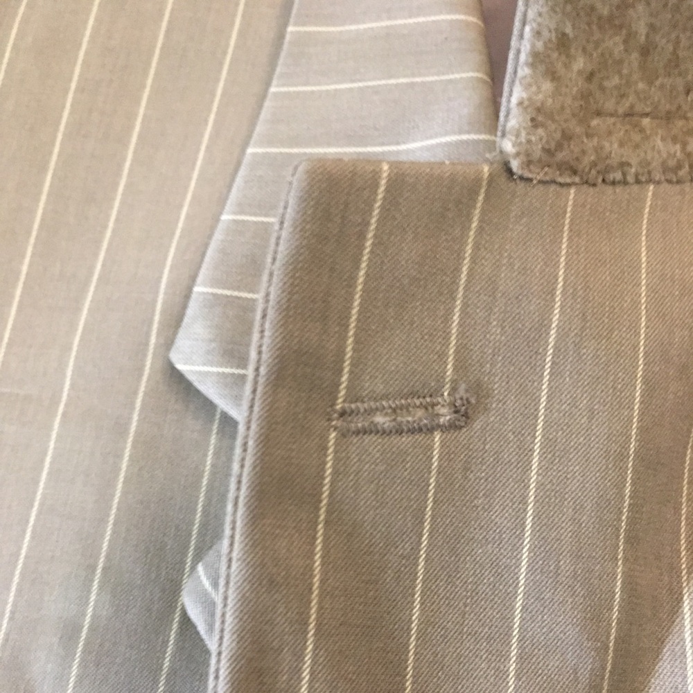 SAVILE ROW 2-Button Custom Pinstripe Tan Suit RARE - Picture 3 of 8